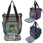 Сумка для вязания, шерстяная сумка-тоут для вязания крючком, спицы, сумка для рукоделия, инструменты для шитья, органайзер, чехол