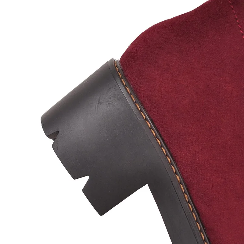 Женские ботильоны с круглым носком водонепроницаемые ботинки на платформе