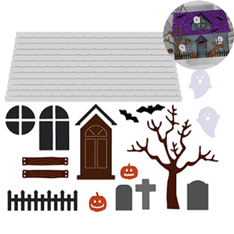 Сделай Сам Хэллоуин металлический режущий штамп трафареты для рукоделия