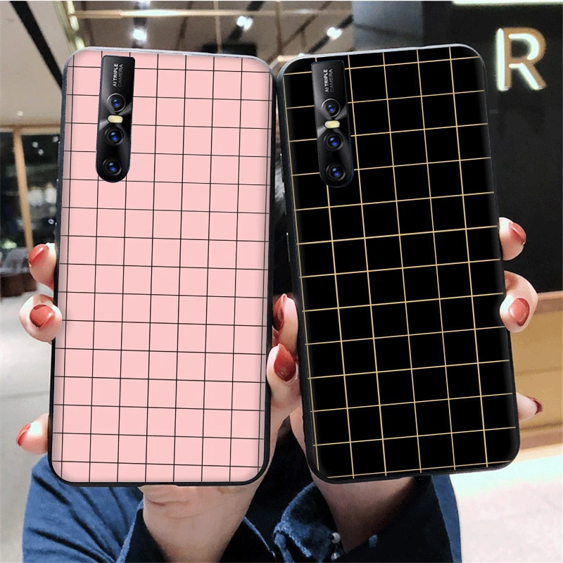 Black and white chess board Soft Case for VIVO Y95 Y93 Y91 Y75 Y79 Y85 Y89 V5S V9 V11 V7 V15 Pro Plus Cover | Мобильные телефоны и