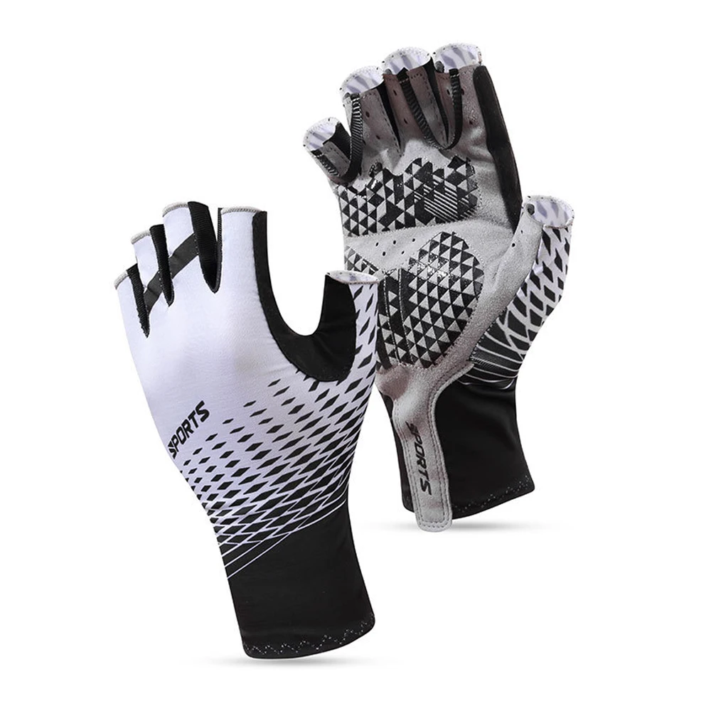 

Летние велосипедные перчатки для мужчин и женщин, Нескользящие велосипедные перчатки с полупальцами, крутые дышащие амортизирующие спорти...