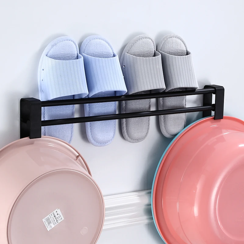 

Creative seamless wall-mounted shoe rack home storage three-dimensional wall slippers shelf high heels sports shoes storage rack