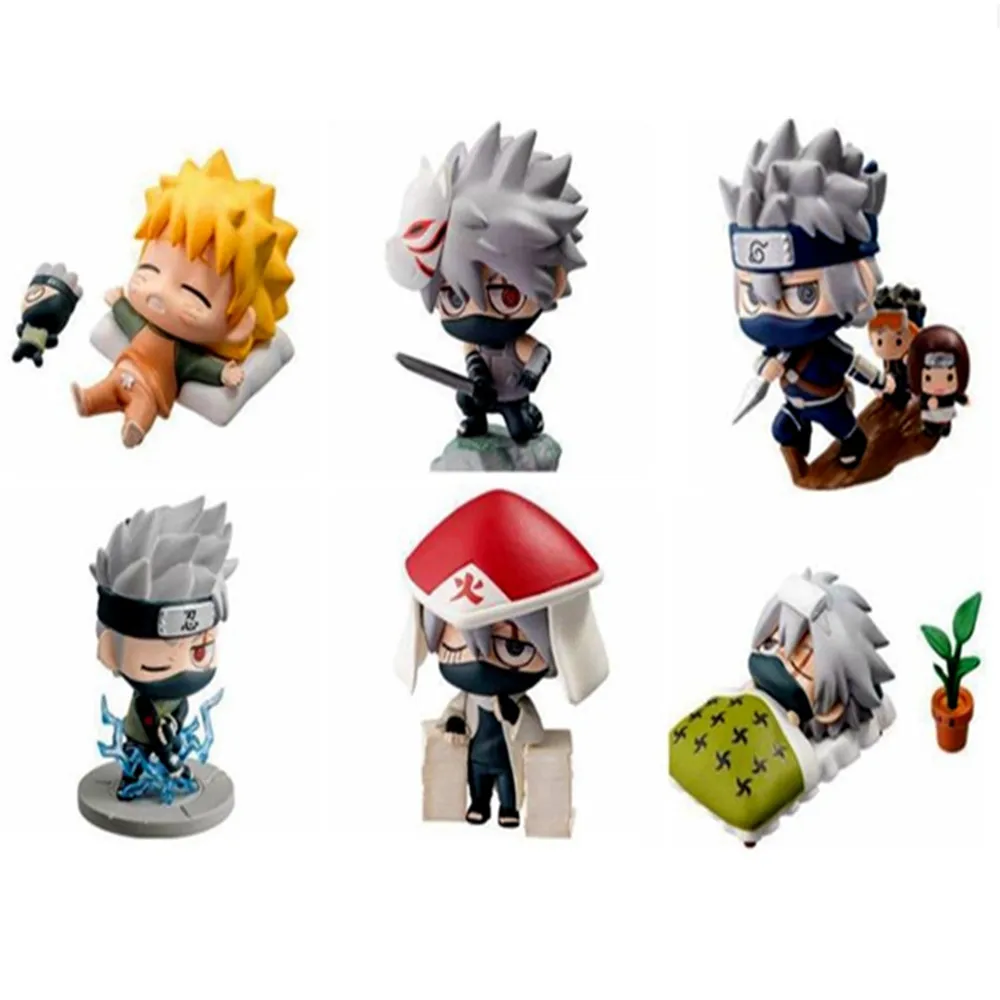 Экшн фигурки Какаси из аниме 1 шт. статуя 6 видов милых ниндзя Hatake ПВХ
