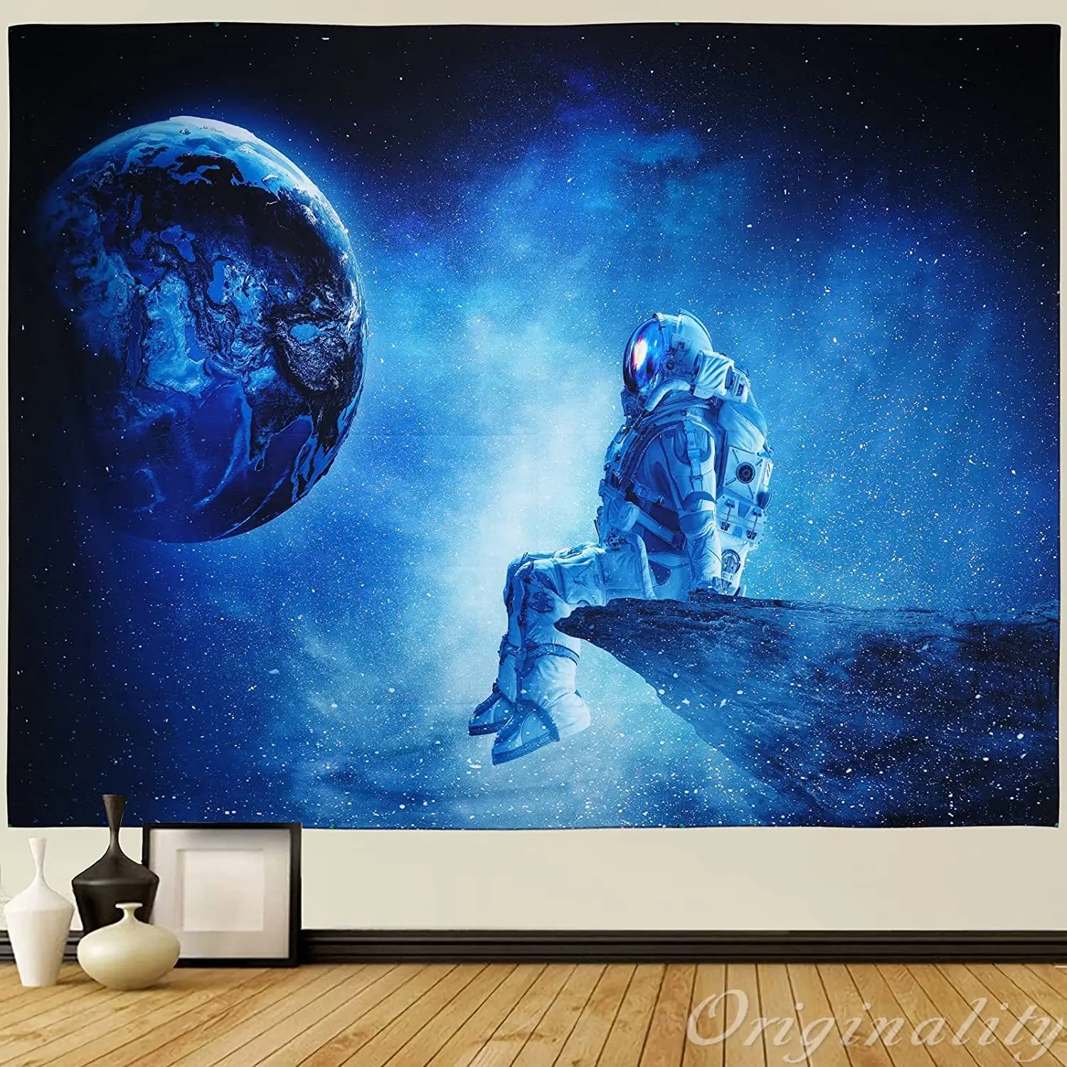 

Astronaut Tapestry Fantasy Space Earth And Universe Wall Art Dormitory Bedroom Decoration