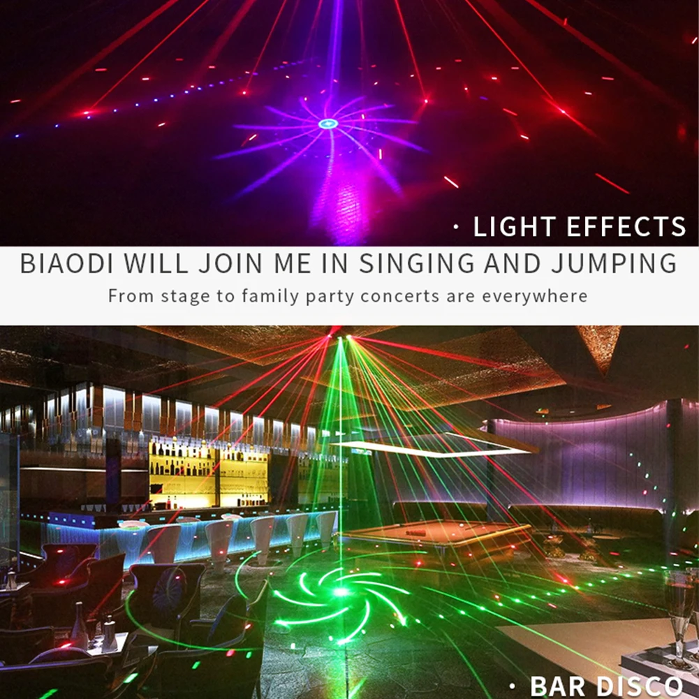 

9-eye RGB Disco light Dj Lamp dmx Remote Control Strobe Stage Light Bar Party Led lights Laser Projector for Home Decor
