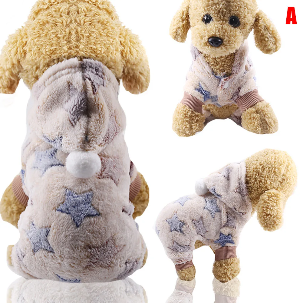 Newly Flannel Dog Jumpsuit Winter Clothes Small Puppy Coat Pets Outfits Hoodie Warm XSD88 | Дом и сад