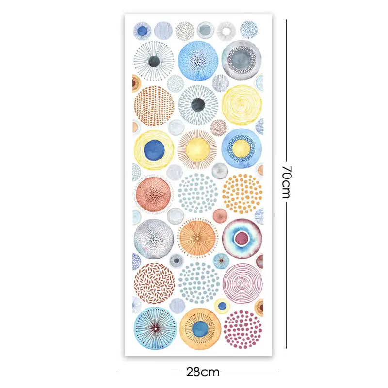 

Tofok Color Circle Wall Stickers for Bedroom Living Room TV Background Wall Decorative Reflective Sticker Home Decor Supplies
