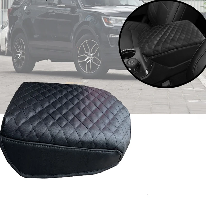 

Auto Center Console Armrest Cushion Environmental Fibers Leather Cover for Ford Explorer 2011-2019