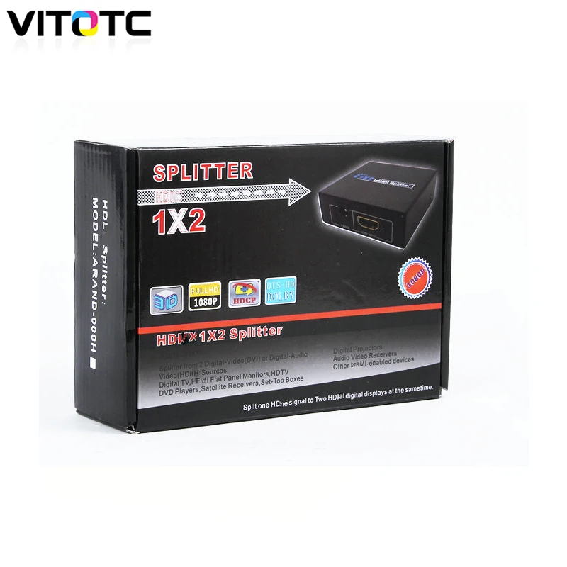 Разветвитель 1 в 2 выхода 1080p HDMI совместимый сплиттер 1x2 разветвитель усилитель