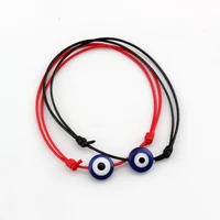 10 pcs adjustable blue waxes rope charm lucky eye beads bracelets s112l21