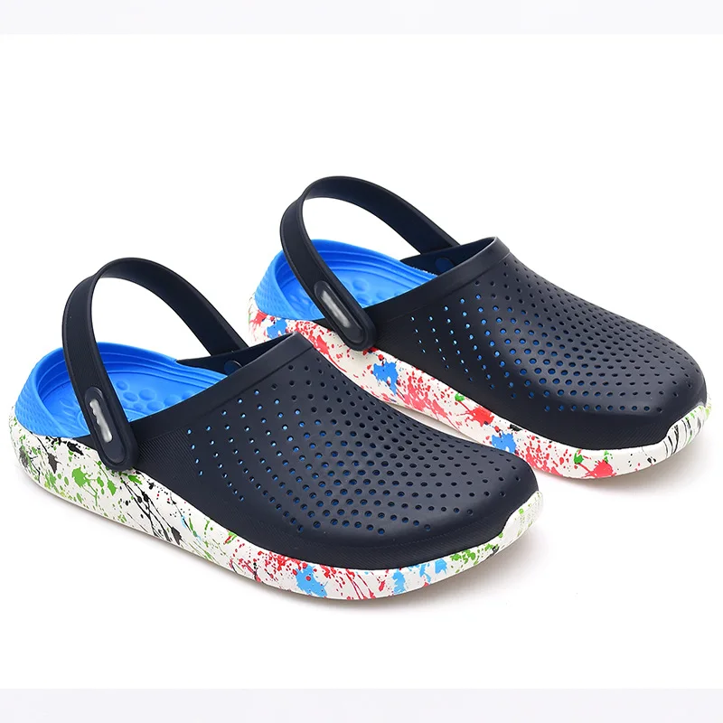 

Men Summer Sandals Couple Hole Shoes Clogs Sandals For Men EVA Unisex Slipper Garden Black Adulto Cholas Hombre Shoes