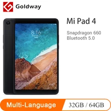 Xiaomi Mi Pad 4 32 ГБ/64 Гб Планшеты 4 Snapdragon 660 AIE процессор планшет 8,0 ''16:10 экран 13 МП Bluetooth 5,0 6000 мАч батарея