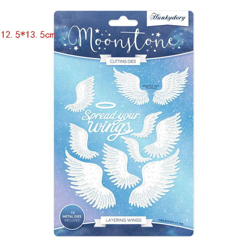 Новинка 2021 металлические режущие штампы с крыльями ангела трафарет тиснением
