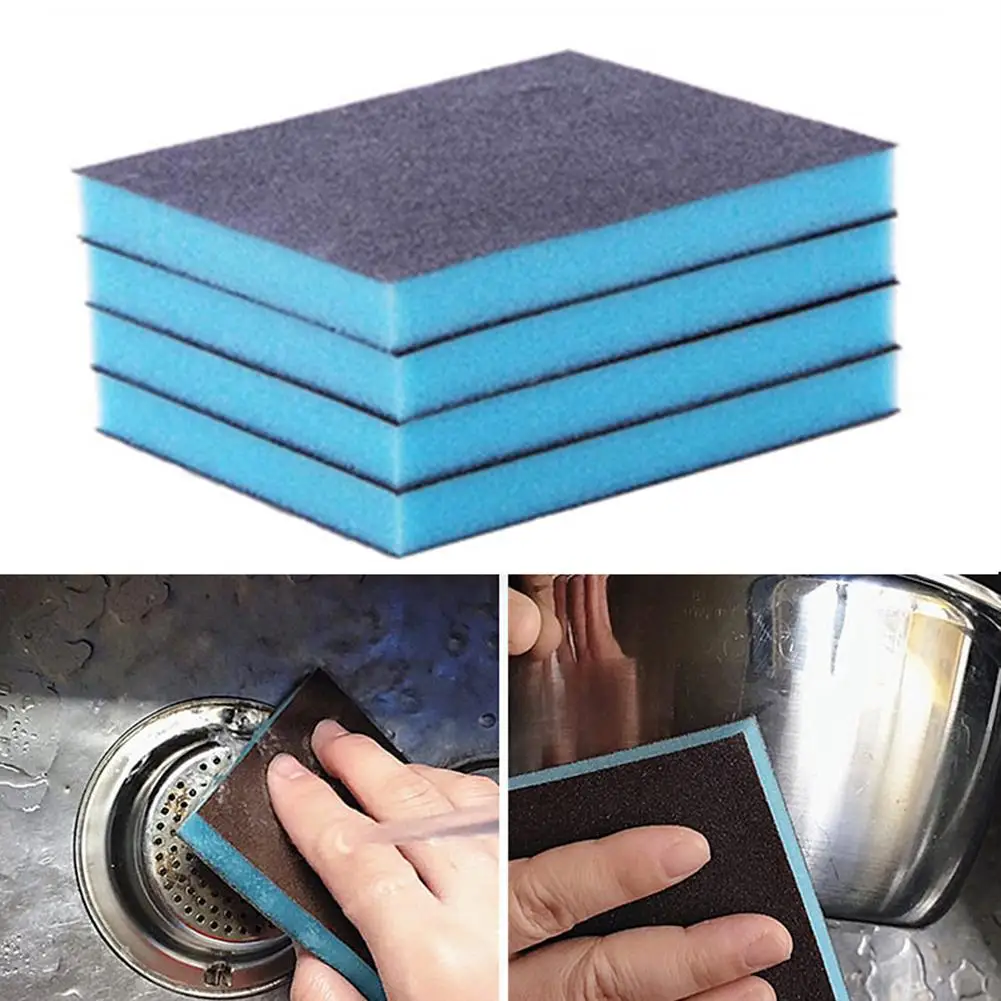 

1 Pc Diamond Sand Thin Magic Sponge Eraser Descaling Kitchen Home Washable Cleaning Brush Reusable Sponge for Office Bathroom