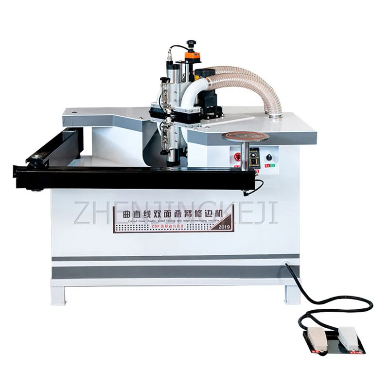 

Двухсторонний обрезной станок, складные ручки, бесцветная доска для дверей шкафа, оборудование для ремонта кромок, изогнутая линия, деревоо...