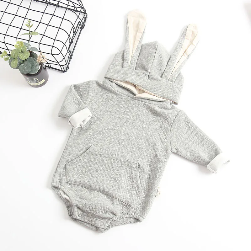 

New Autumn Baby Rabbit Stereo Modelling Jumpsuits Baby Clothes Infant Cute Cotton Romper