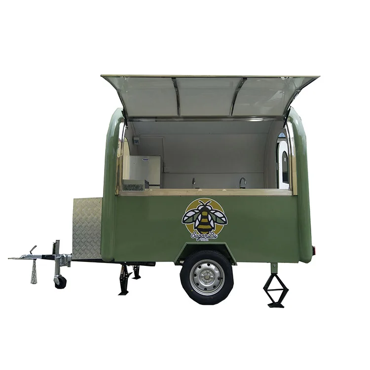 Подгоняйте лого 220*160*210 см трейлер еды уличная Мобильная тележка для фаст фуда