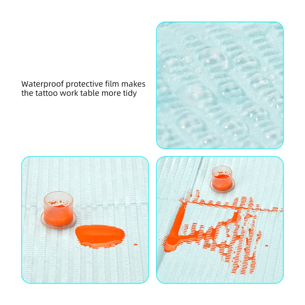 3-слойная розовая синяя Абсорбирующая скатерть для татуировок одноразовая