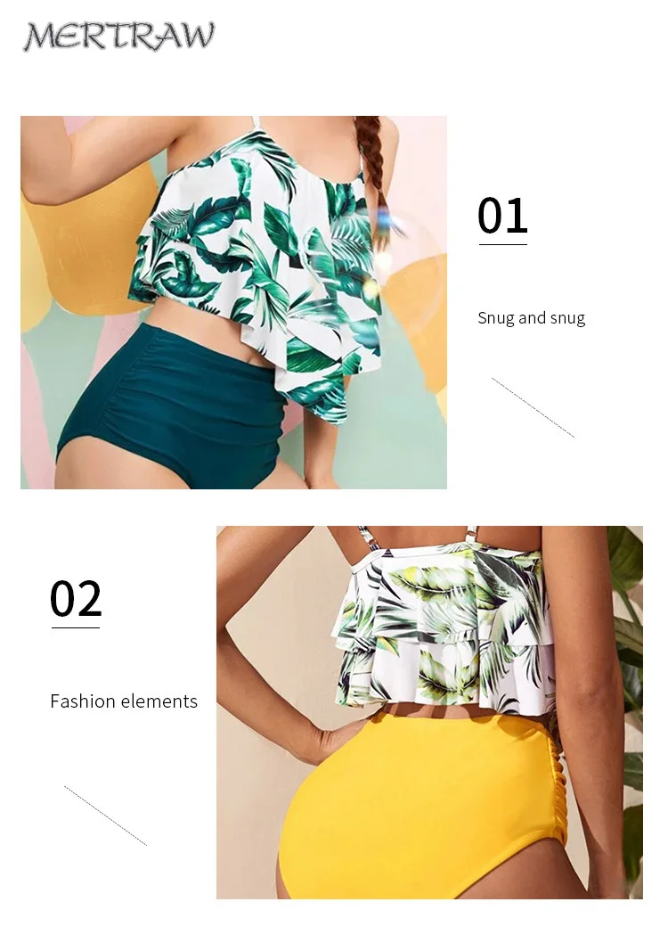 

2022 New European Style Split Swimsuit Vacation Beach Bikini Swimsuit Women Hot Spring Fashion Quick-drying Swimsuit