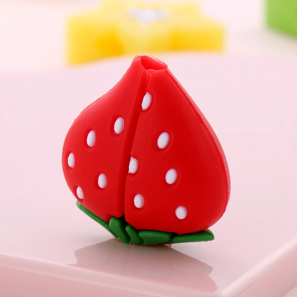 1PC New Cute Cartoon Fruit Cable Bite Phone Charger Protector Cord Data Line Cover Lovely Cell Phone Earphone Wire Accessories