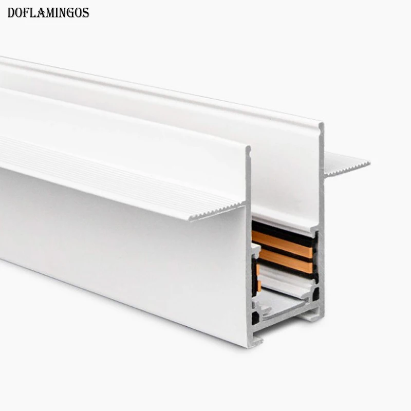 Новинка 2025 года 48 В 4 провода белая магнитная дорожка встроенная поверхность