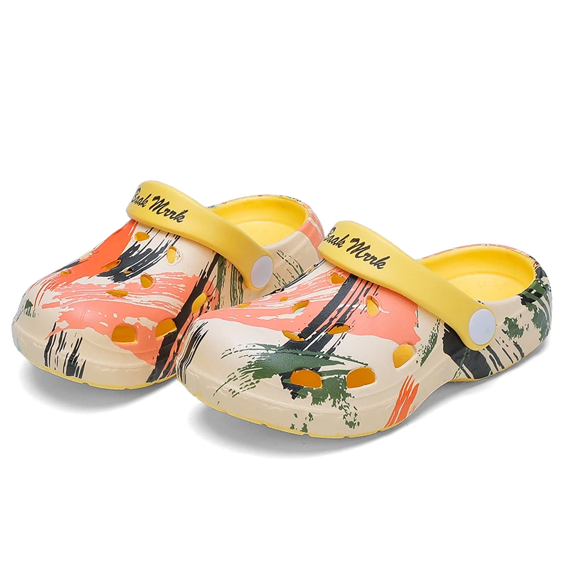 Новая модная детская одежда Обувь для сада Мальчиков и пляжные туфли девочек из