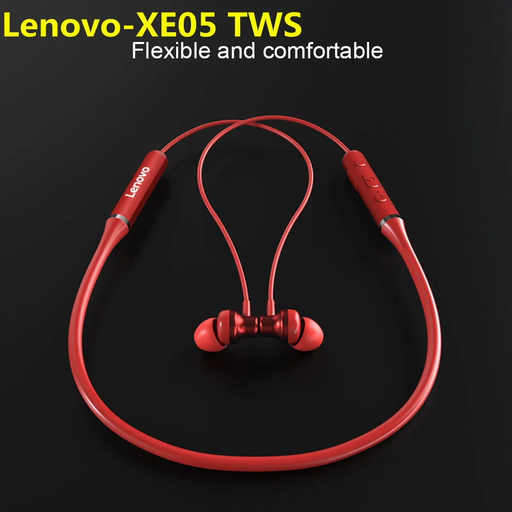 

Lenovo-XE05 TWS BT5.0 беспроводные наушники, спортивные наушники-вкладыши IPX5 водонепроницаемые с микрофоном и шумоподавлением