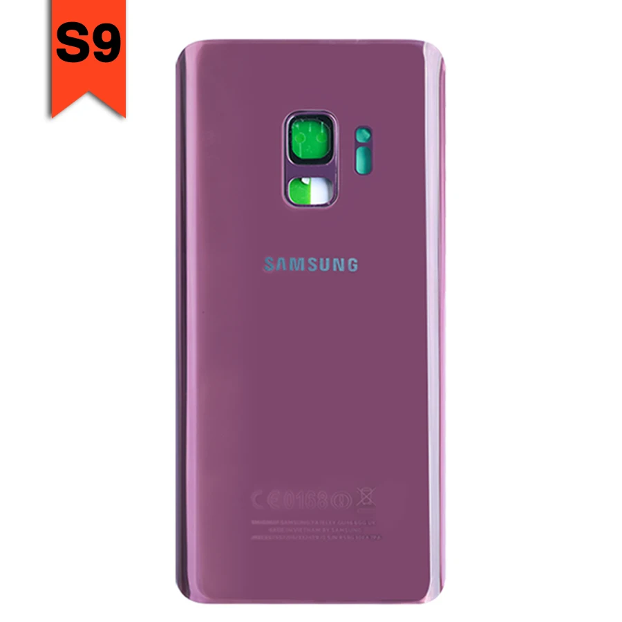 S9 Plus Purple Чехол на заднюю панель S9 для samsung Galaxy S9 G960 S9 Plus S9+ G965F, задняя крышка на батарейку, задняя крышка на дверь, стекло с наклейкой - Цвет: S9 Plus Purple