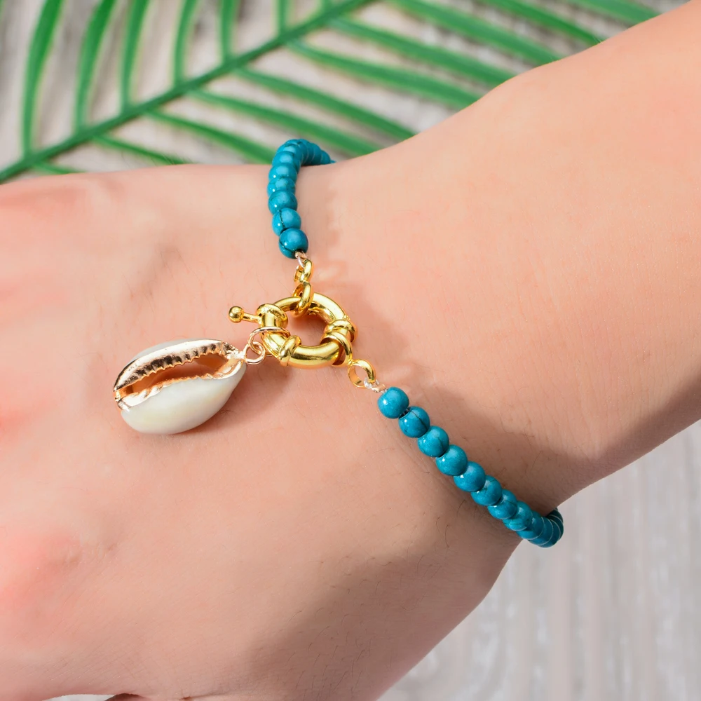 Богемные Подвески в виде ракушек браслет ручной работы красочные браслеты из