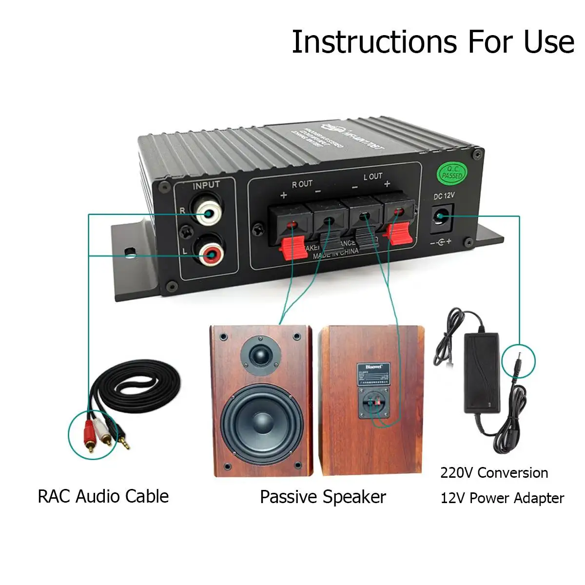 400 Вт стерео Hi Fi автомобильный домашний сабвуфер усилитель звука динамик bluetooth 4 2 +