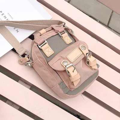 

2021 Latest Children's Canvas Travel Mini Messenger Bag Solid Color Small Bag Leisure Shoulder Bag Handbag