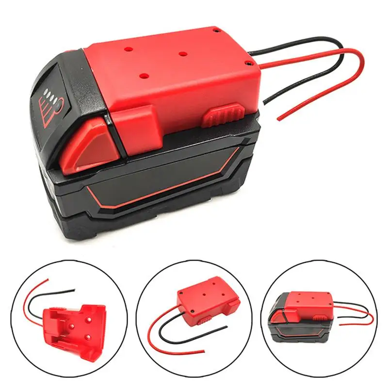 

DIY Battery Adapter for Milwaukee M18 18V Lithium Battery Convert Dock 48-11-1828 1815 1840 1850 1860 1890 Connector Power Tools