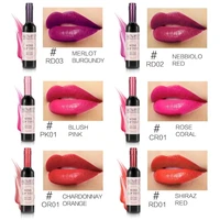 7mlpcs 6 colors red wine bottle lip gloss matte lipstick set