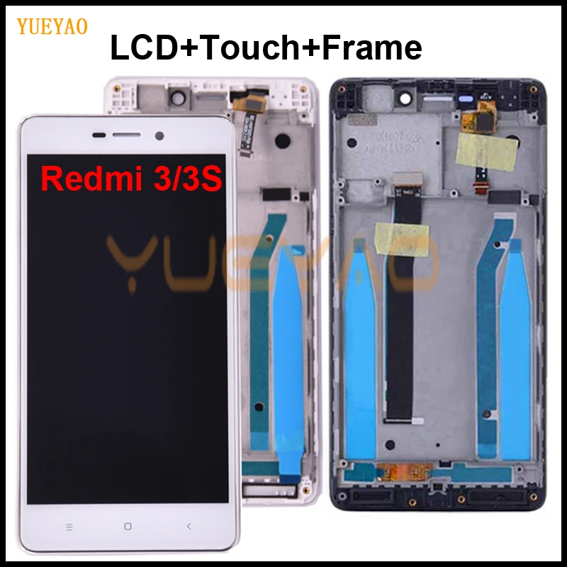 ЖК дисплей с рамкой для Xiaomi Redmi 3S сенсорным экраном и дигитайзером в сборе замена