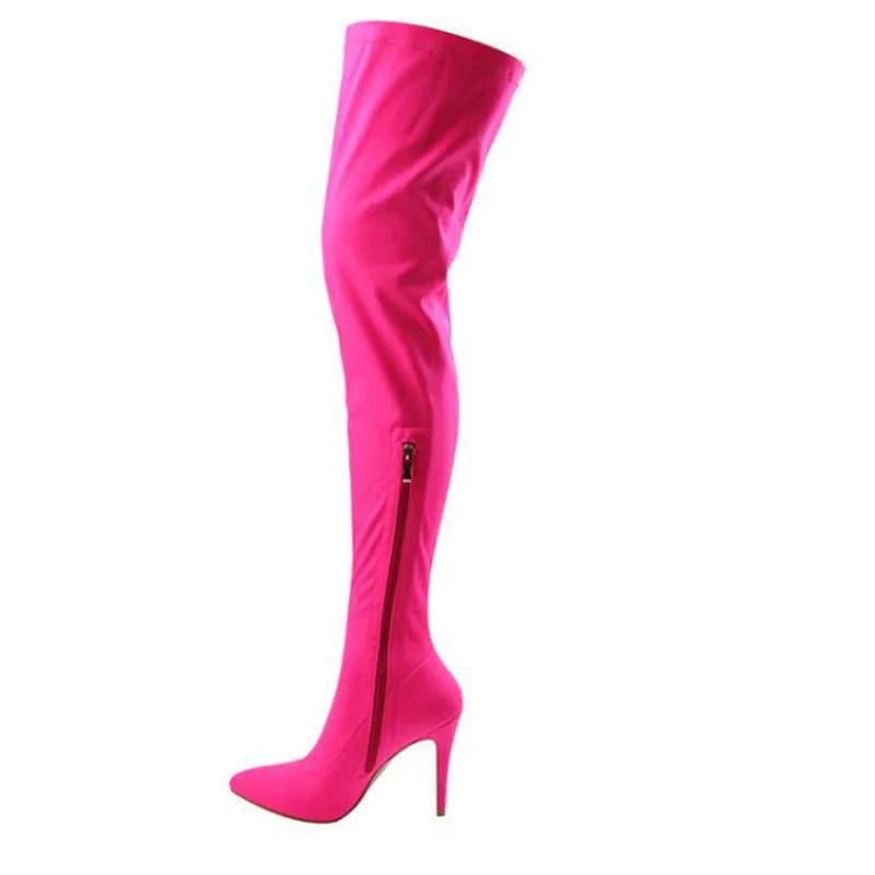 Трендовые женские сапоги на осень и зиму элегантные вечерние замшевые ботфорты