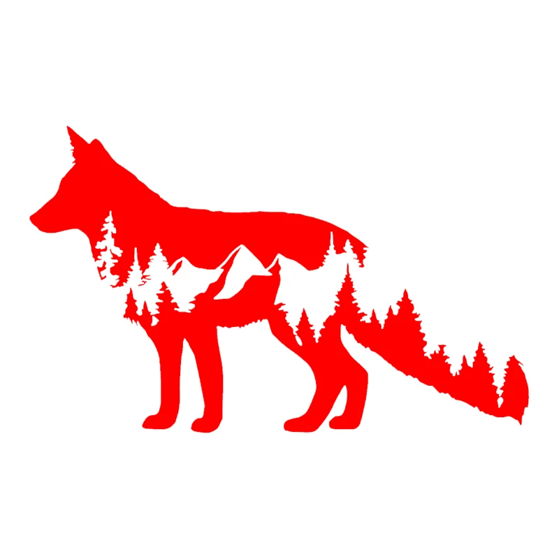 

Лиса высекающая виниловая наклейка автомобильная наклейка водонепроницаемые автомобильные декорации на кузове автомобиля бампер заднее окно ноутбук выбрать размер # S60170