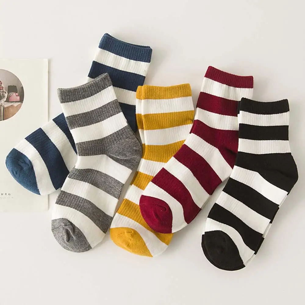 Носки женские хлопковые в полоску брендовые Смешные повседневные недорогие