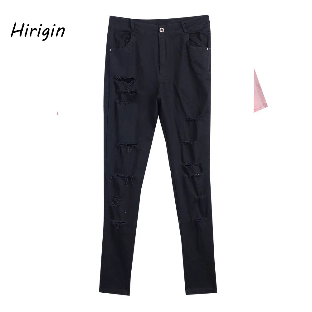 Женские эластичные джинсы с высокой талией черные белые однотонные повседневные