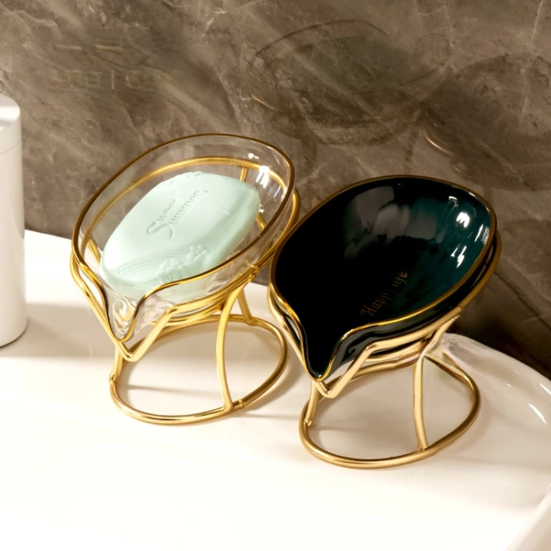 

Light Luxury Soap Box Asphalt Soap Box Storage Rack Household Soap Dish Tray Creative Storage