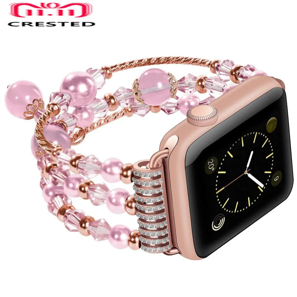 Для apple watch band series 3 2 1 42 мм 38 iwatch женский модный стиль роскошный Агат дизайн со