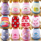 Зимняя одежда для собак с мультипликационным рисунком, мягкая флисовая куртка для собак, теплая одежда для кошек, одежда для щенков, одежда для чихуахуа, мопса, зимняя одежда