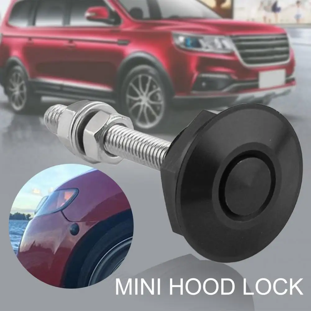 

30% Dropshipping!!1 Set Mini Hood Bonnet Latch Quick Release Aluminum Alloy Hood Lock Pin Kit for Racing Cars