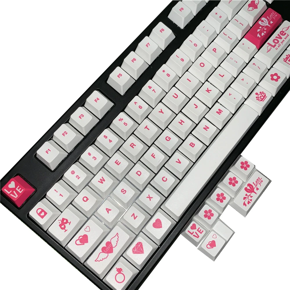 Любовь клавишные колпачки из ПБТ полный Наборы/краситель подкровать keycap/механическая клавиатура Pbt вишня профиль