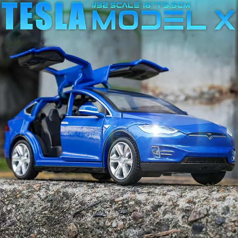 Dubee Новинка 1:32 Tesla модель X автомобиля из сплава Литые и игрушечные автомобили