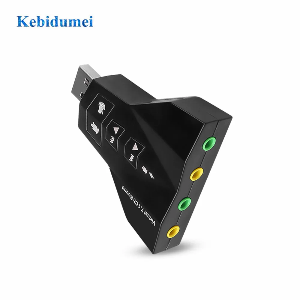 Микрофон kebidumei микрофон гарнитура 7 1 Ch 3D Аудио карта конвертер двойная звуковая