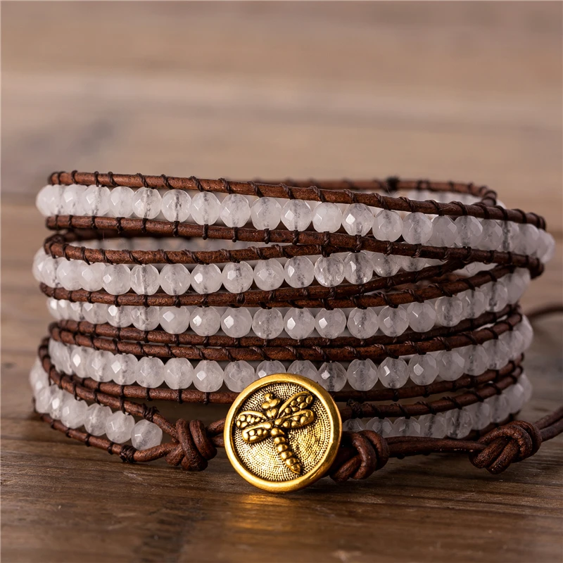 

Винтажные браслеты с драгоценными камнями в стиле бохо, кварцевые, кожаные, плетеные бусины, плетеные браслеты, богемный арт, браслет, ювели...