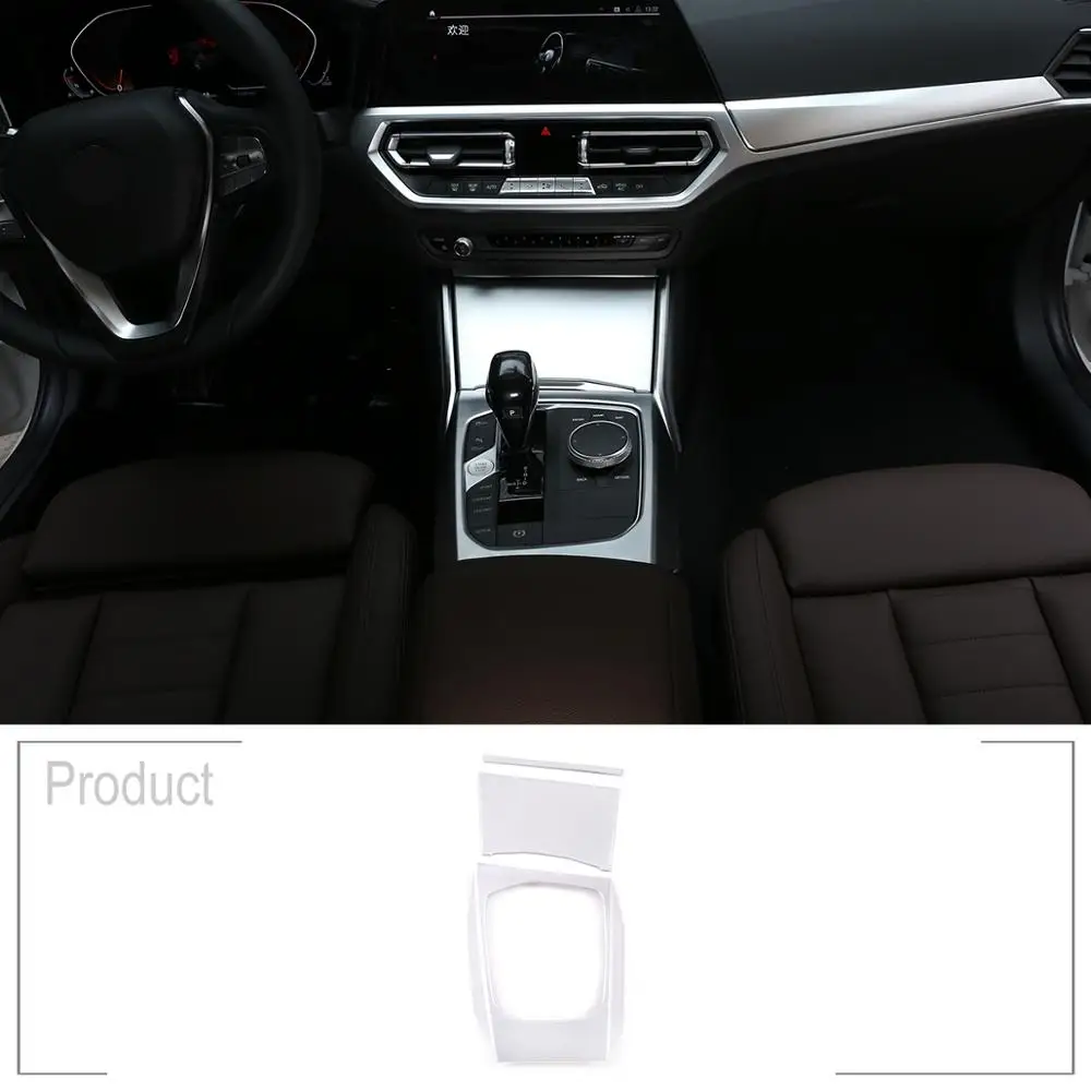 

ABS Chrome Car Center Console Gear Shift Decoration Panel Cover Trim For BMW G20 G28 325 3 Series 2019 2020 Left Hand Drive