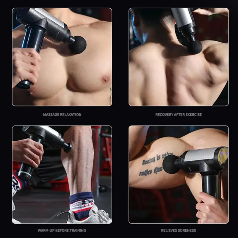ЖК дисплей массажный пистолет перкуссионный массажер для облегчения боли в