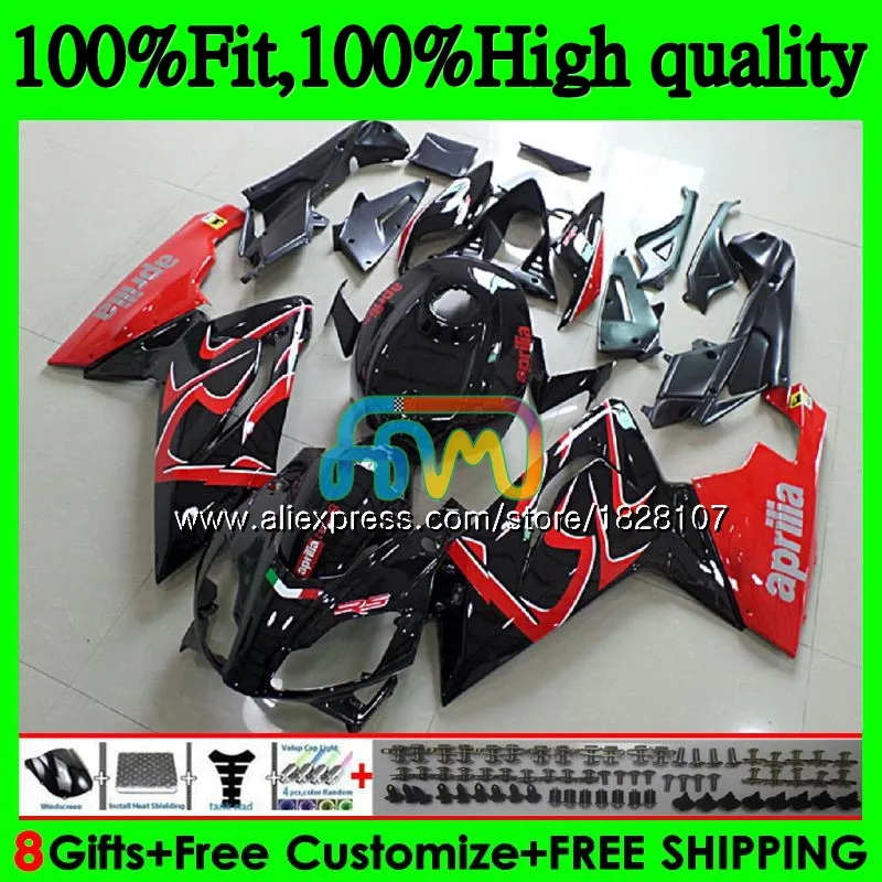 

Injection For Aprilia RS-125 RS125 06 Red black 07 08 09 10 11 61BS.5 RS4 RSV125 RS 125 2006 2007 2008 2009 2010 2011 Fairing