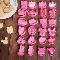 2pcsset of japanese cartoon biscuit cookie cutter household cute 3d stereo pressing biscuit tool kitchen supplies